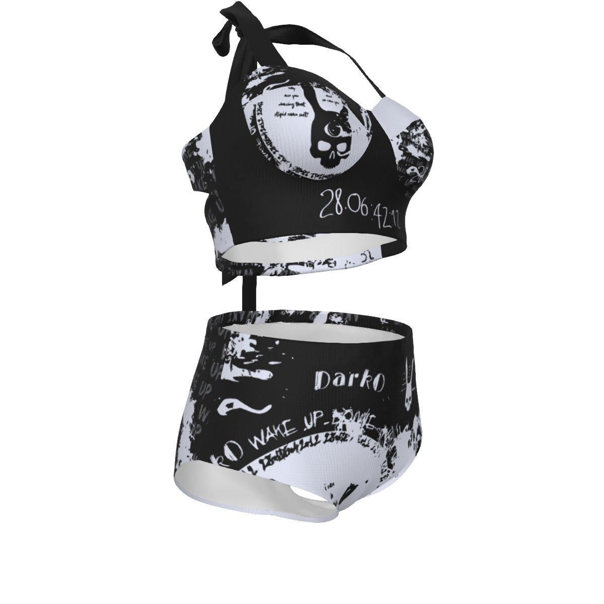 DarkO Pinup Vintage Swimsuit Set