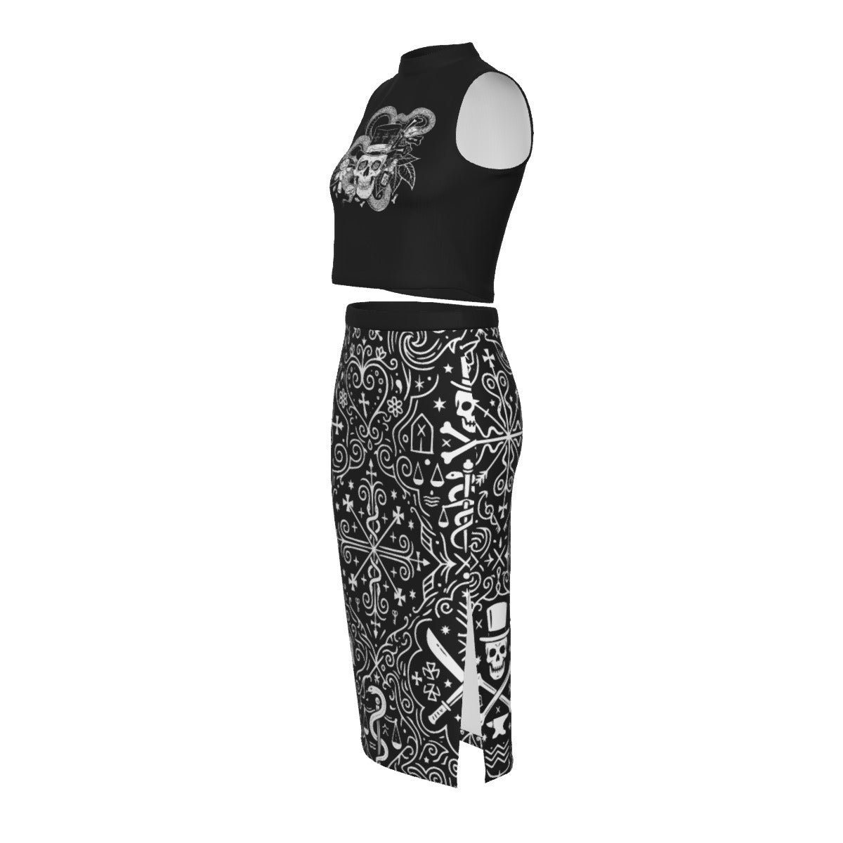 Southern Gothic Split High Skirt Set