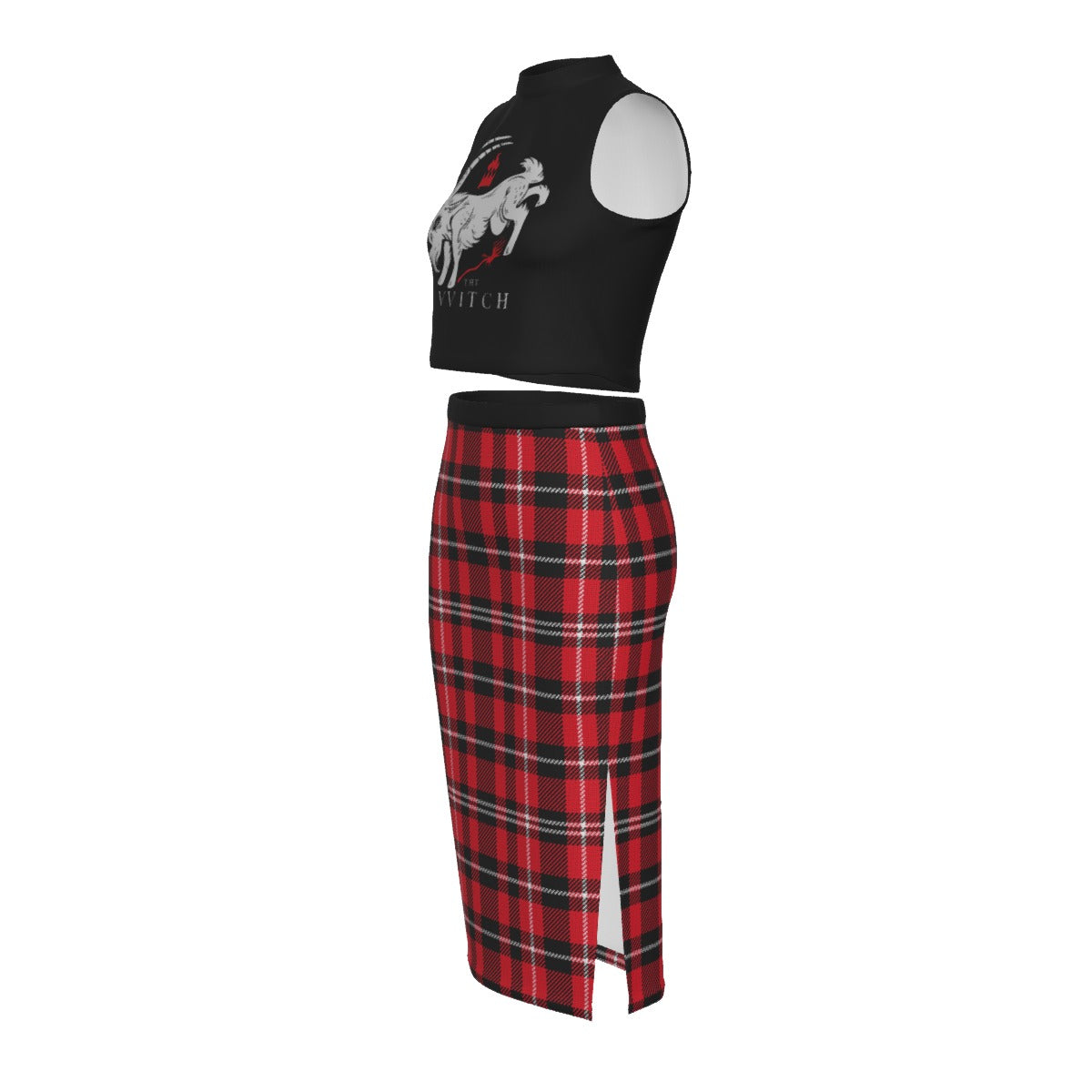 Live Deliciously Split High Skirt Set