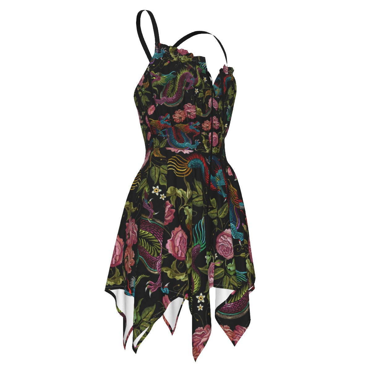 Dragons & Flowers Sleeveless Dress