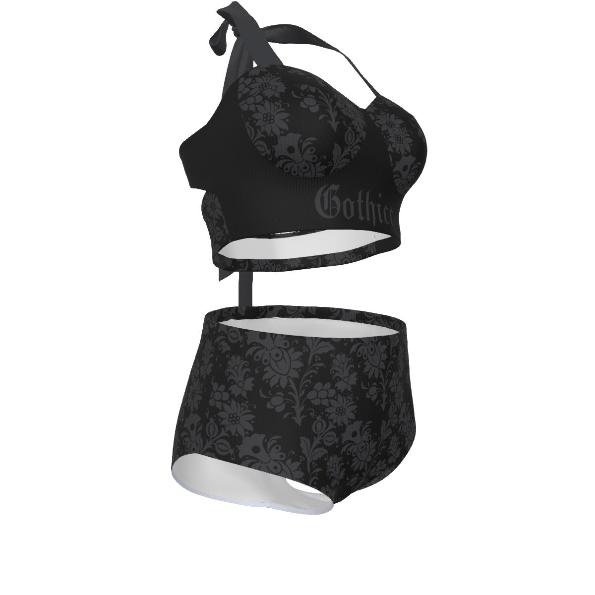Gothicc Pinup Vintage Swimsuit Set