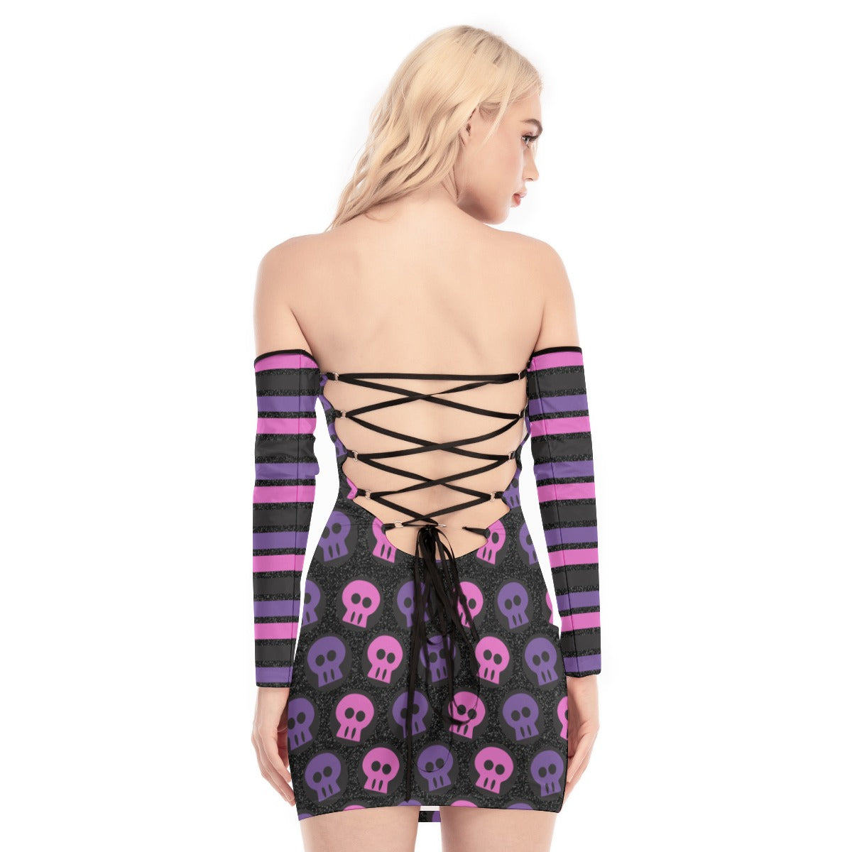 Skullduggery Back Lace-up Dress