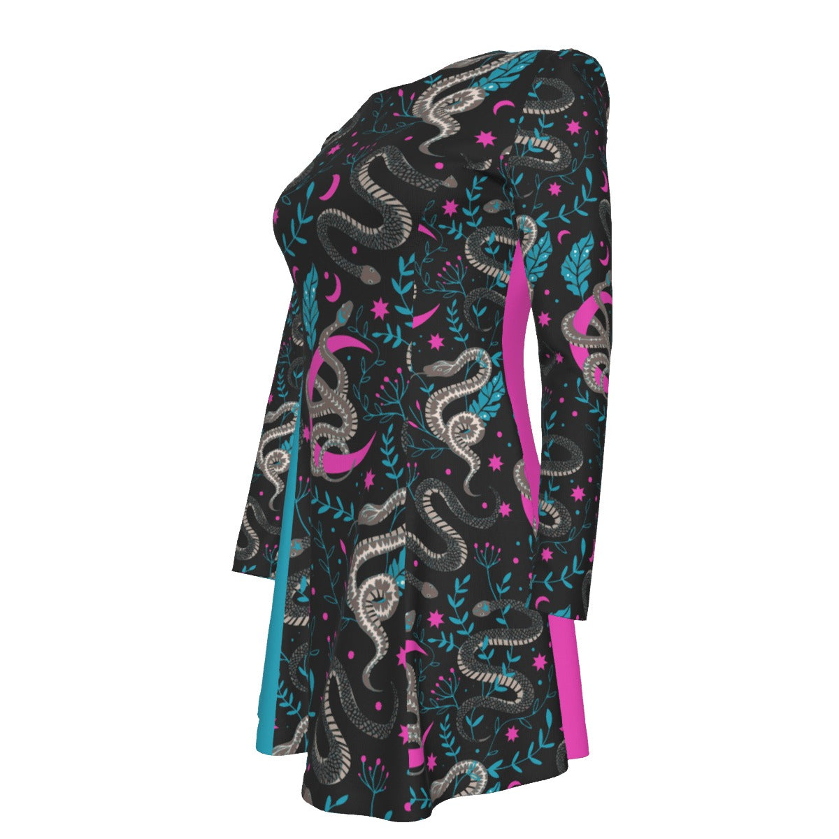 Snake Moon Pleated Dress