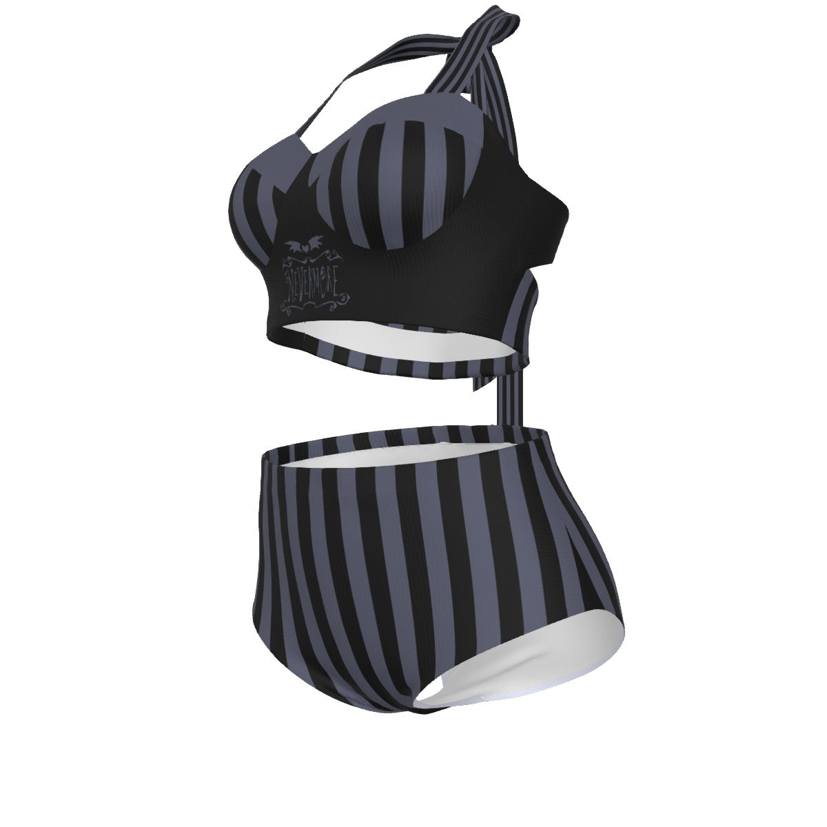 Nevermore Pinup Vintage Swimsuit Set