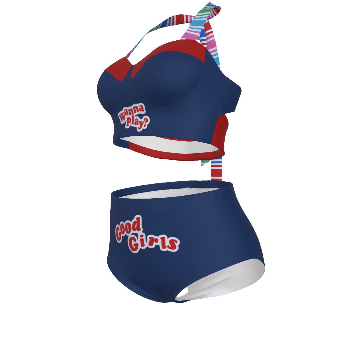 Wanna Play Pinup Vintage Swimsuit Set