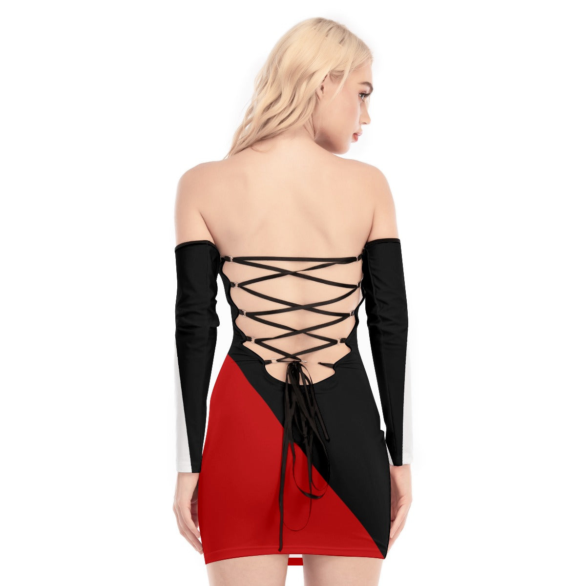Vamp Back Lace-up Dress