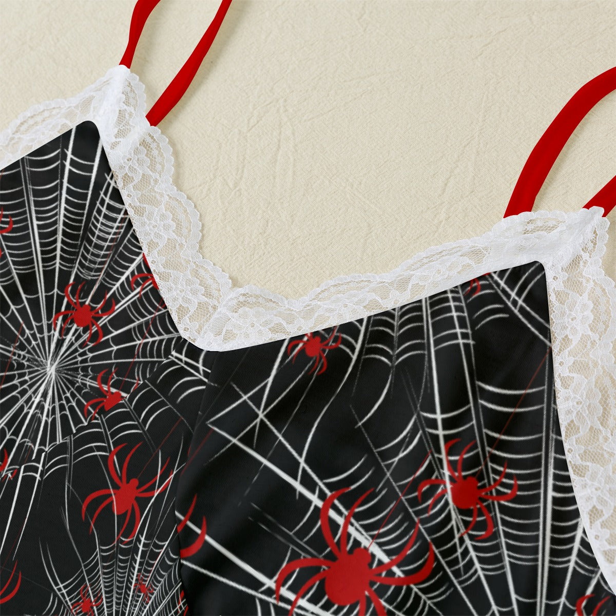 Black Widow Cami With Lace Edge