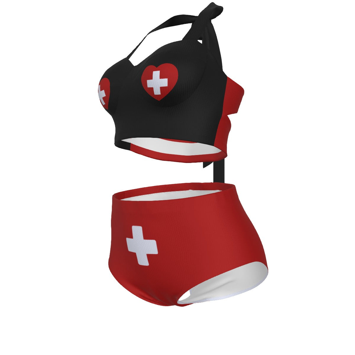Hello Nurse Pinup Vintage Swimsuit Set