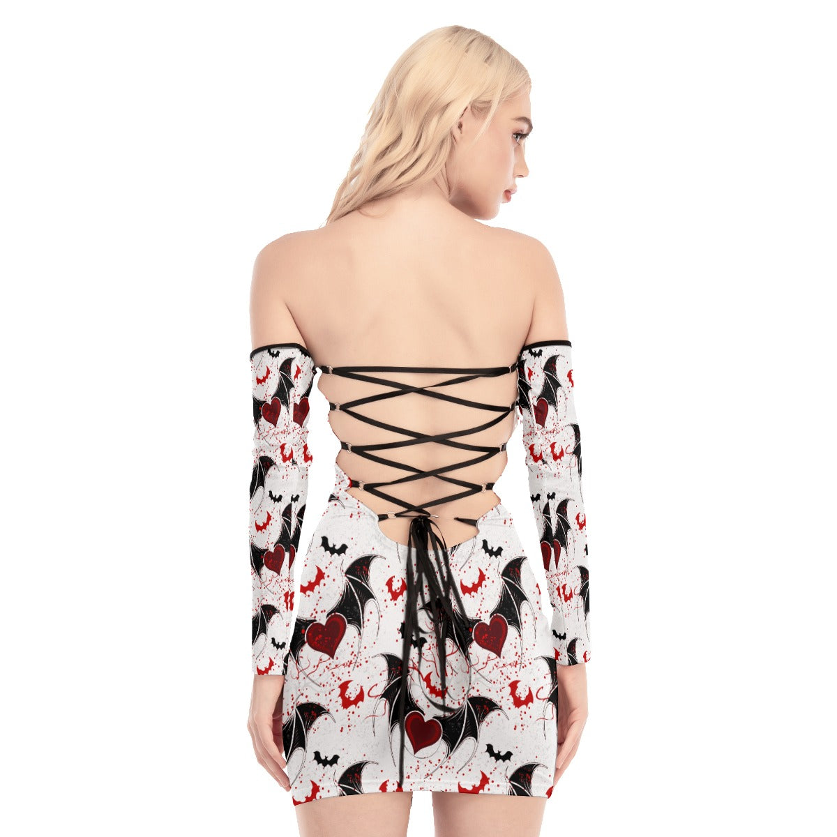 Blood Life Back Lace-up Dress