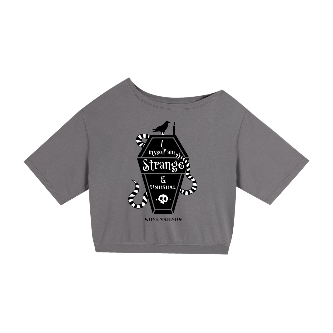 Strange & Unusual Asymmetric Shoulder Oversized Cotton T-Shirt