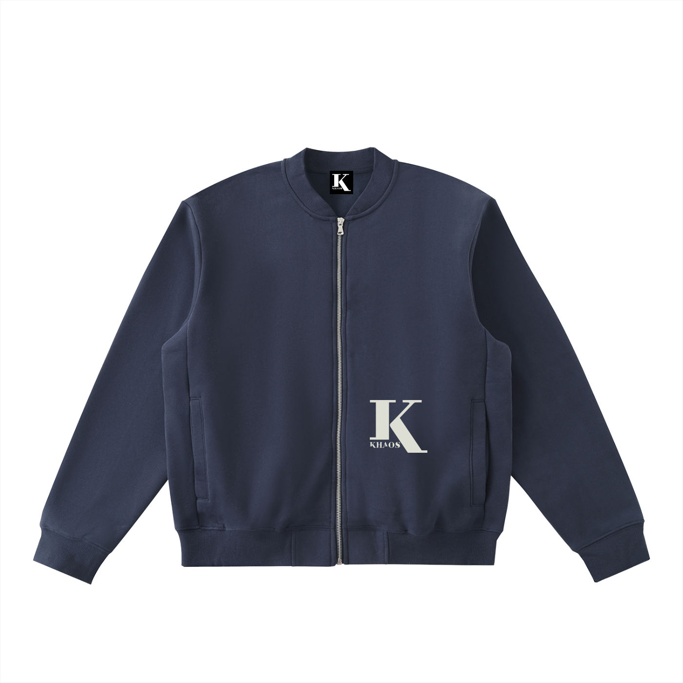 Leviathan Cross - Essential Zip-Up Fleeced Varsity Jacket