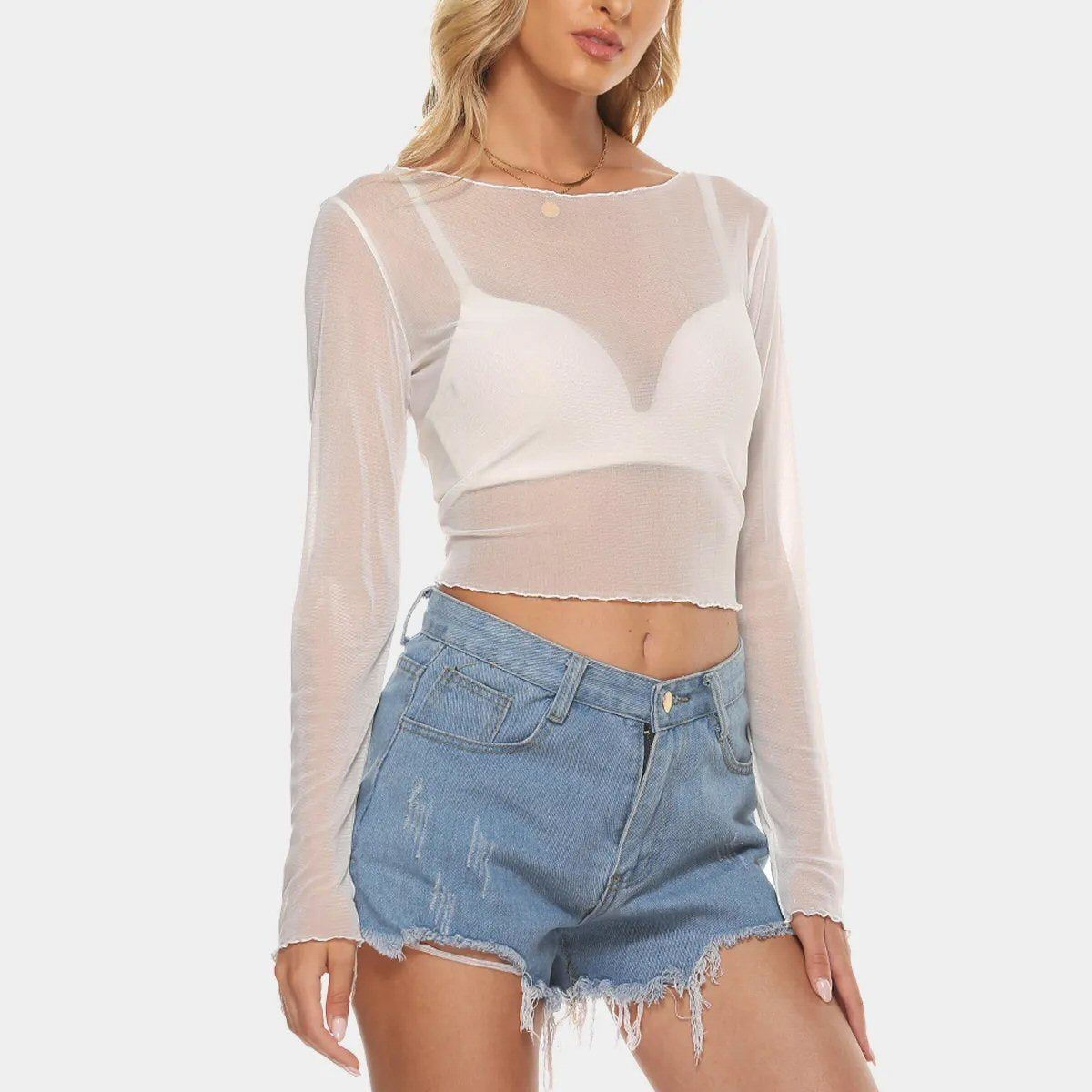 Twisted Serpent Mesh Long Sleeves T-shirt