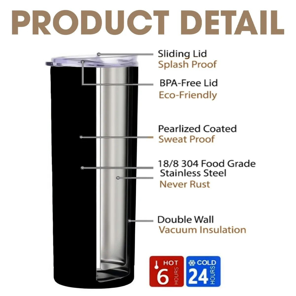 Dracula - Stainless Steel 20oz Skinny Tumbler