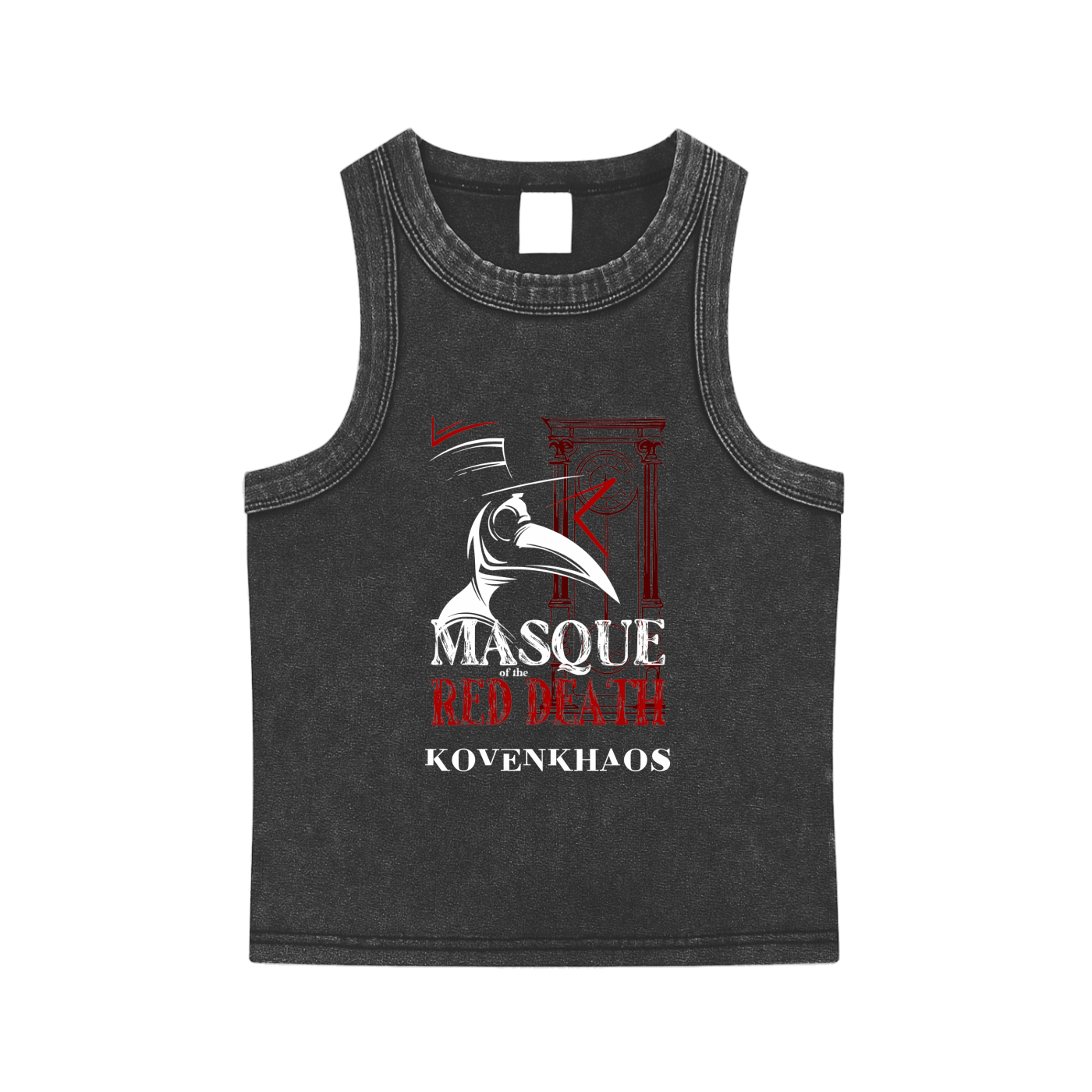 Red Death Snow Washed Tank Top