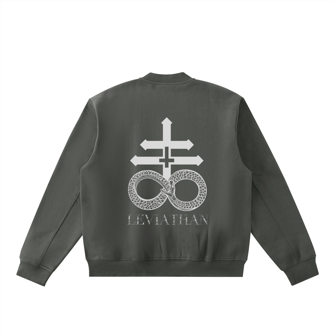 Leviathan Cross - Essential Zip-Up Fleeced Varsity Jacket