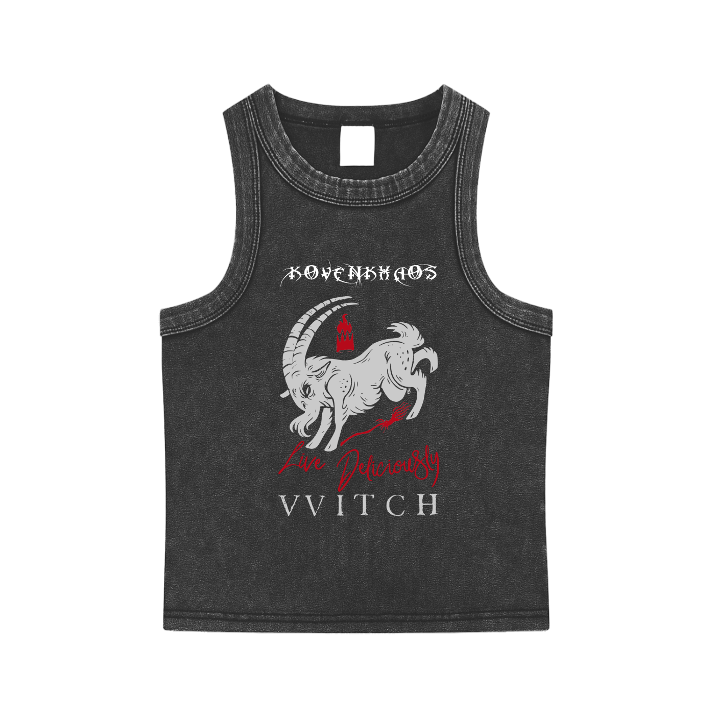 Live Deliciously Snow Washed Tank Top