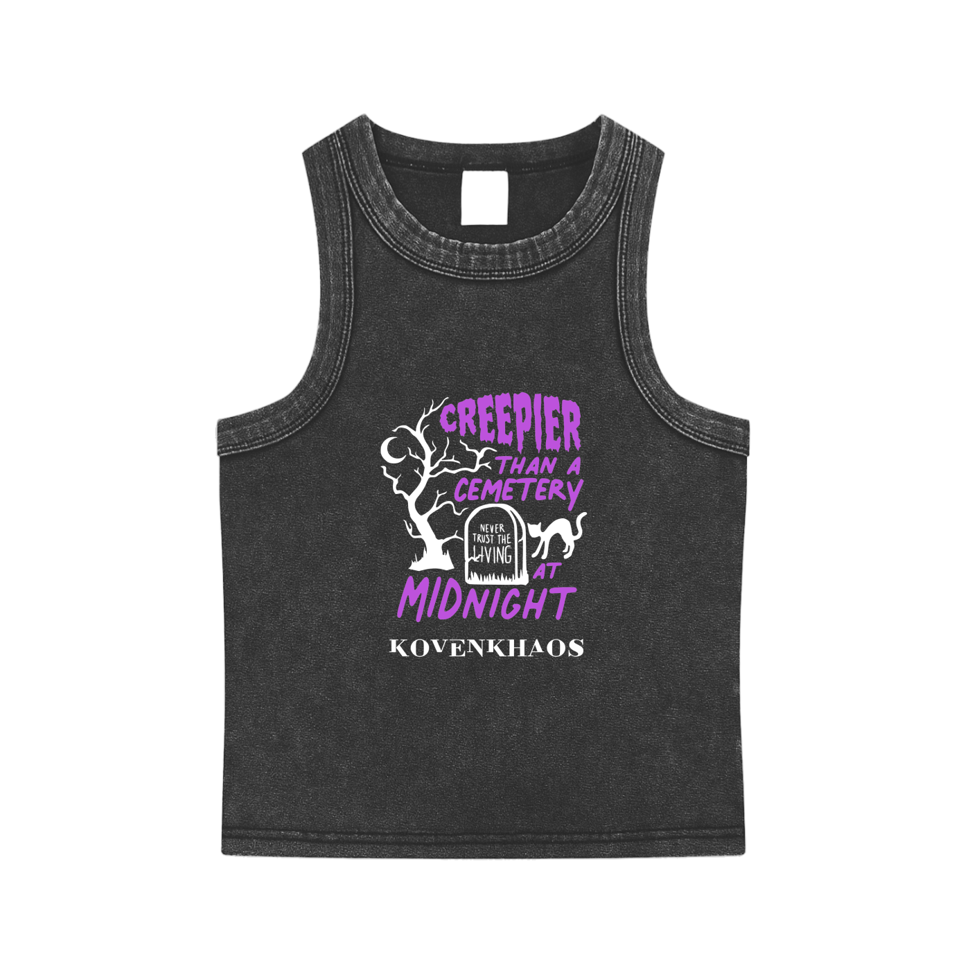 Stay Creepy Snow Washed Tank Top