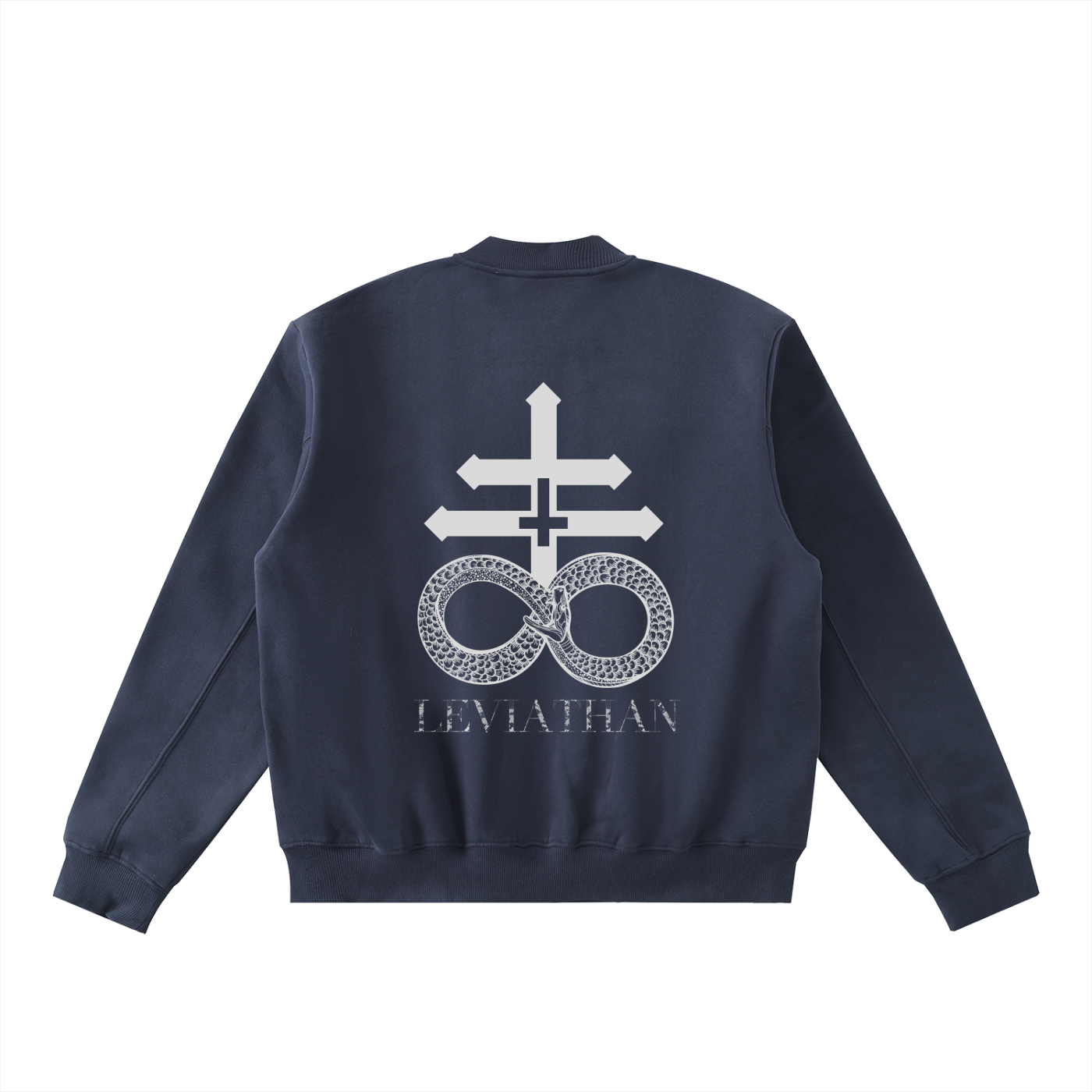 Leviathan Cross - Essential Zip-Up Fleeced Varsity Jacket