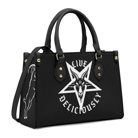 Live Deliciously Leather HandBag
