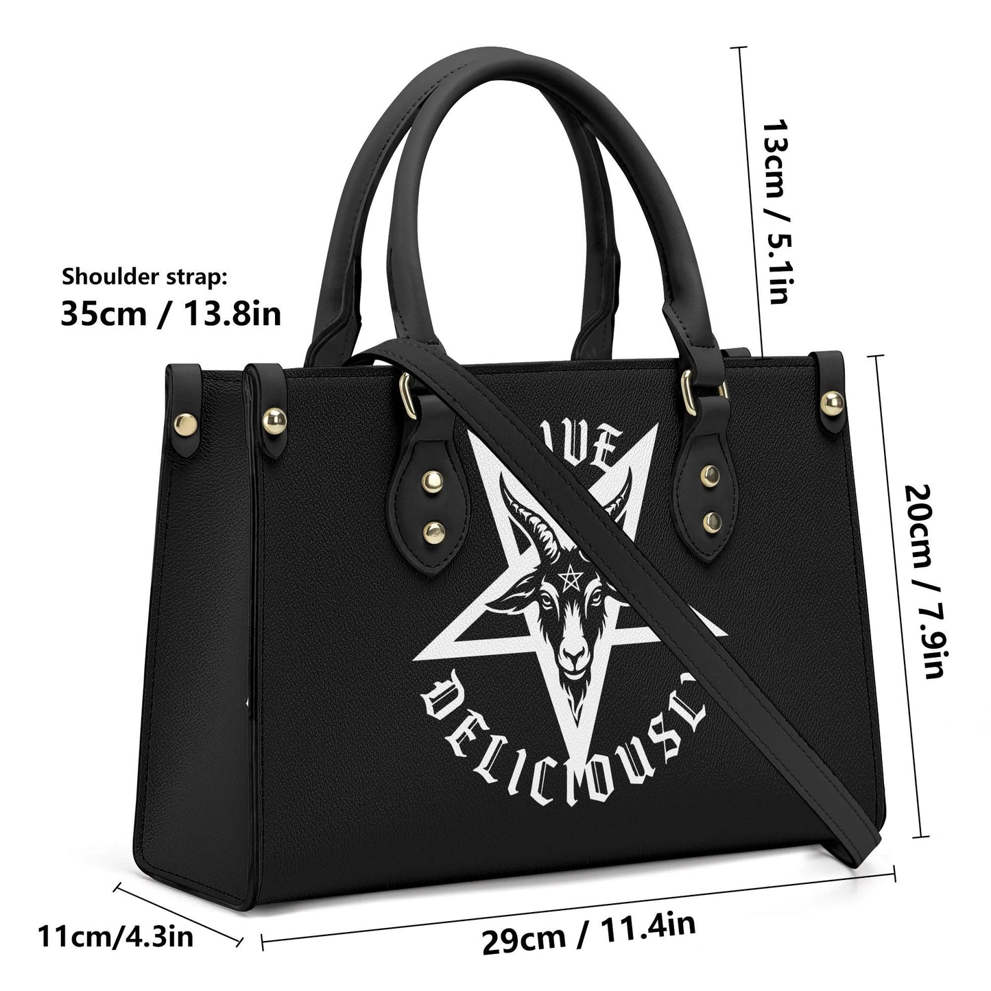 Live Deliciously Leather HandBag