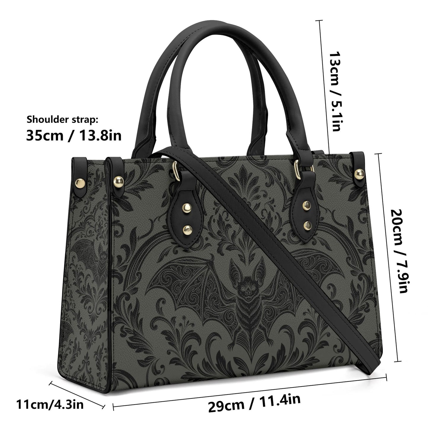 Damask Bat Leather HandBag