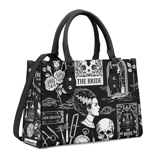 The Modern Prometheus - Bride of Frankenstein Leather HandBag