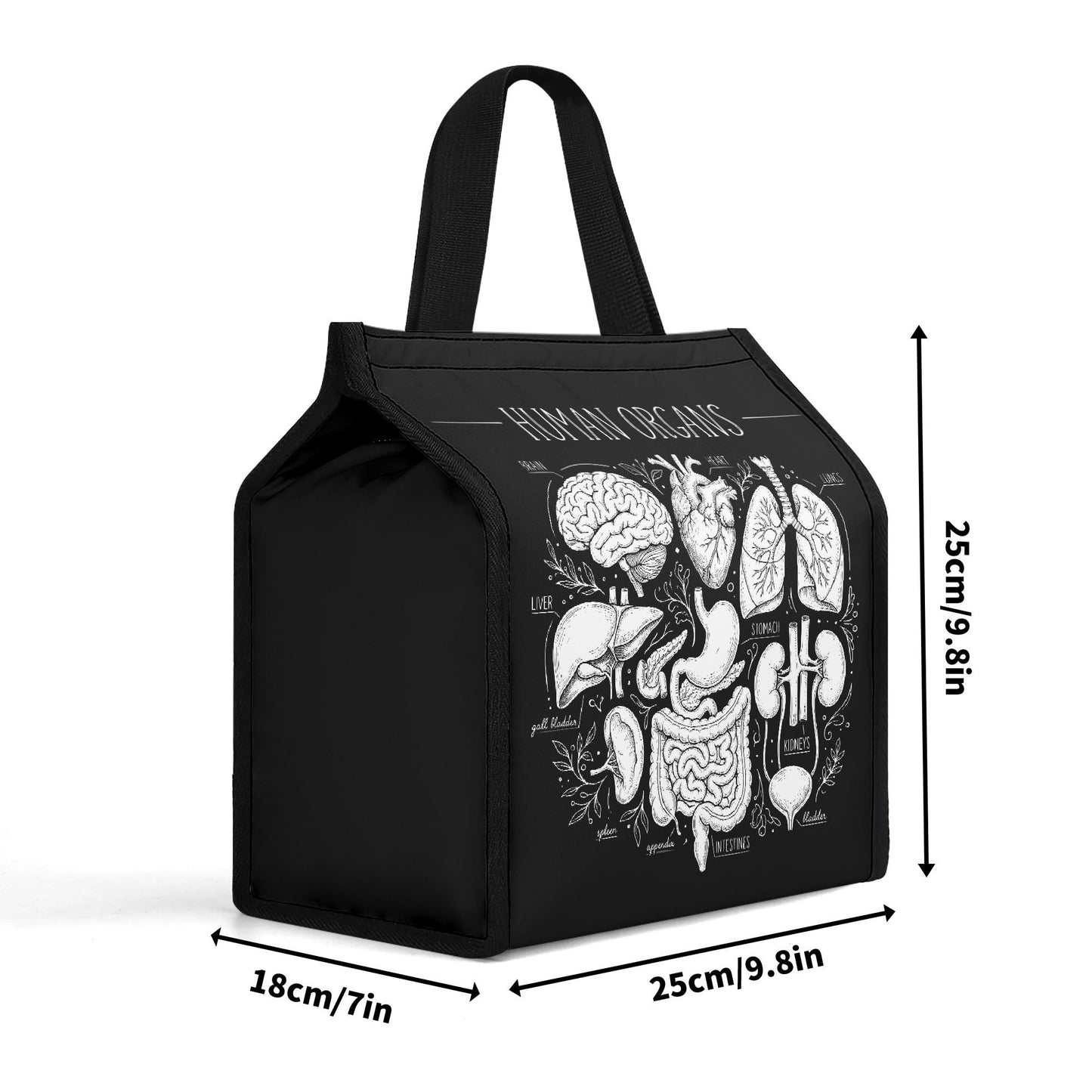 Human Organs Waterproof Handy Lunch Bag