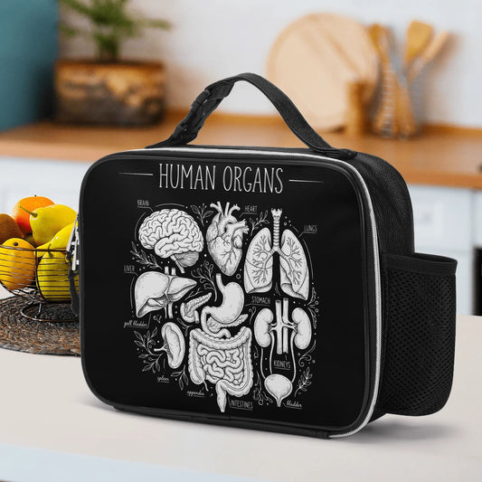 Human Organs Detachable Leather Gothic Lunch Bag