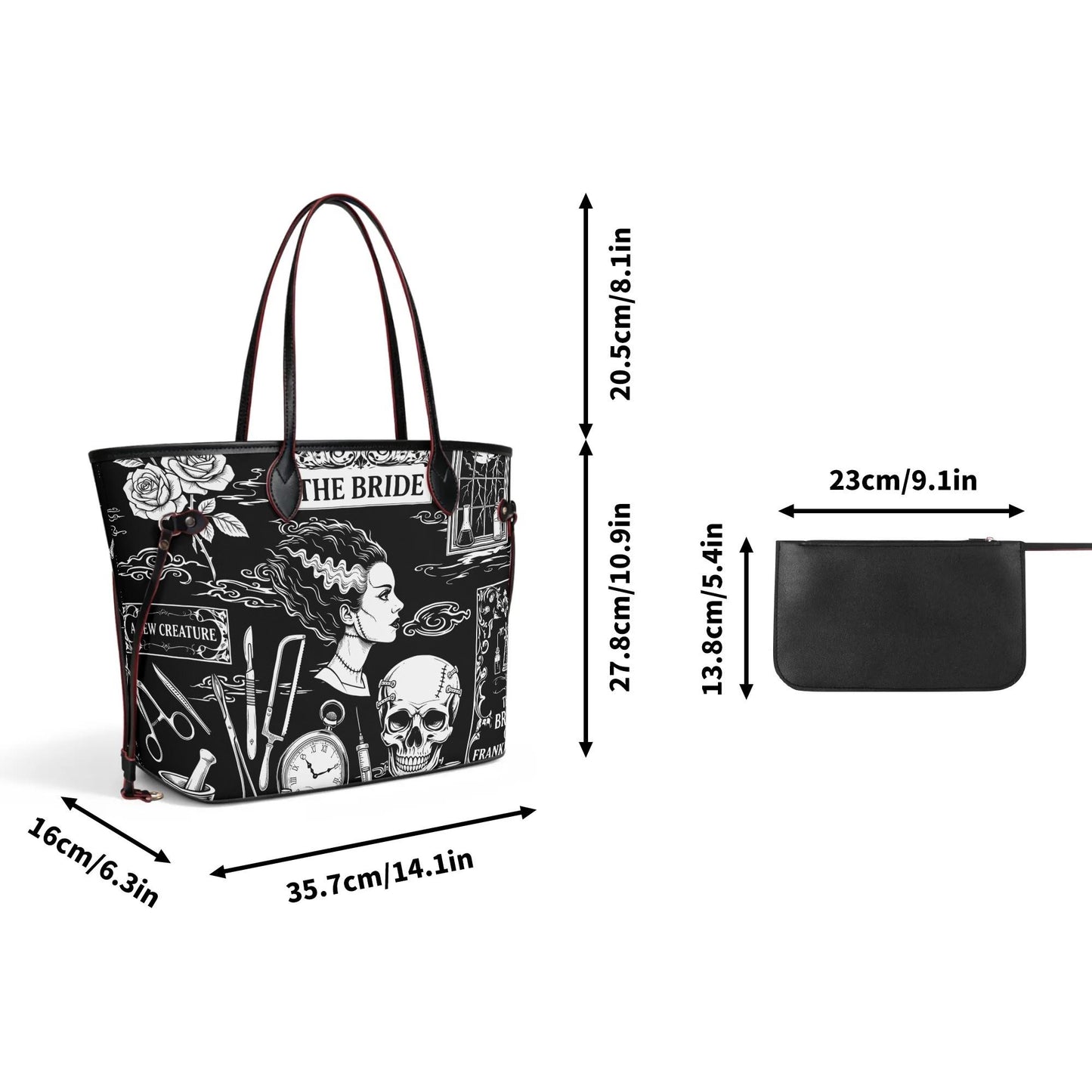 The Modern Prometheus Carryall Monogram Tote Bag with Zipper Makeup Bag