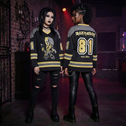 Iron Maiden Unisex V-neck Hockey Jersey