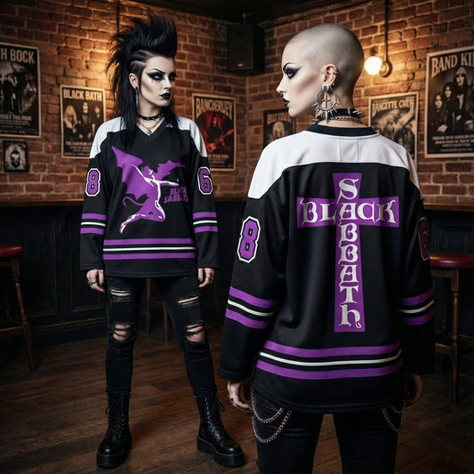 Black Sabbath Unisex V-neck Hockey Jersey