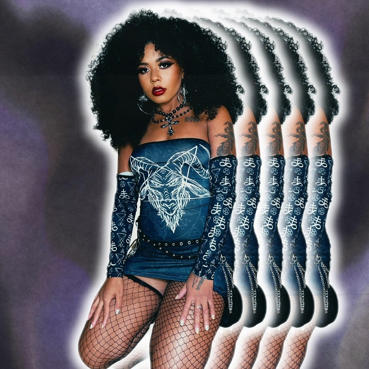 Luciferian Back Lace-up Dress