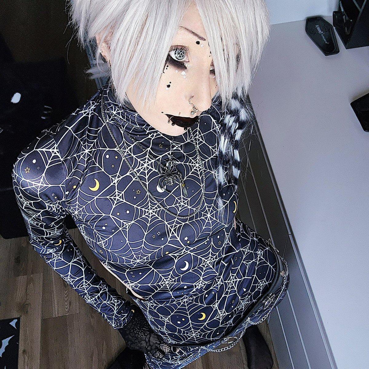 Cosmic Web Waist Hollow Hip Dress