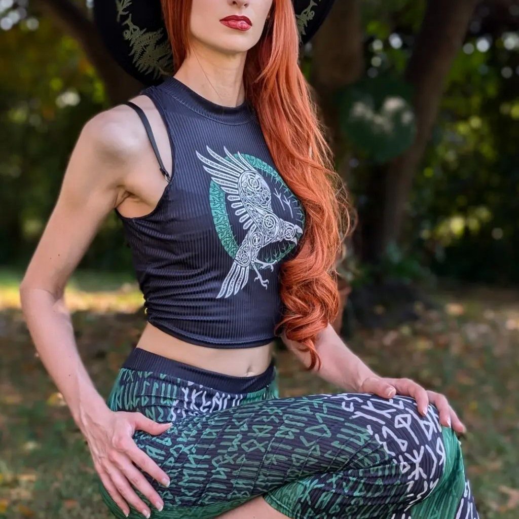 Bird of Odin Split High Skirt Set