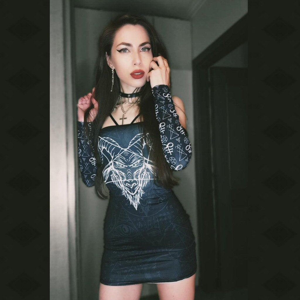 Luciferian Back Lace-up Dress