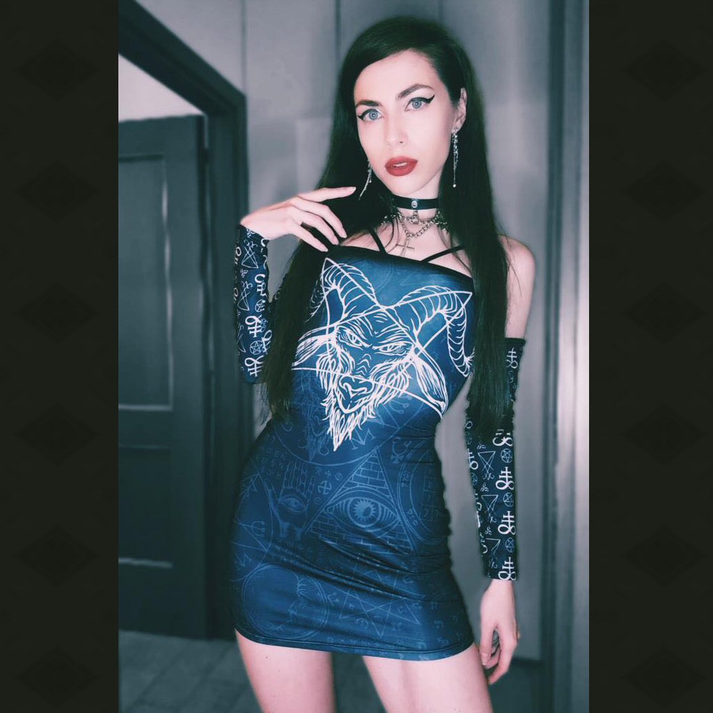 Luciferian Back Lace-up Dress