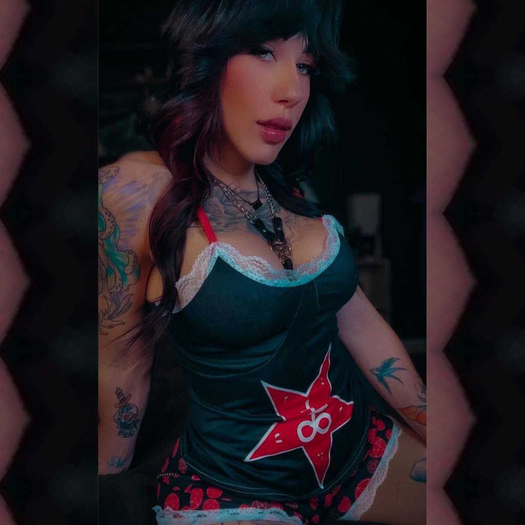 Star of Baphomet Cami With Lace Edge