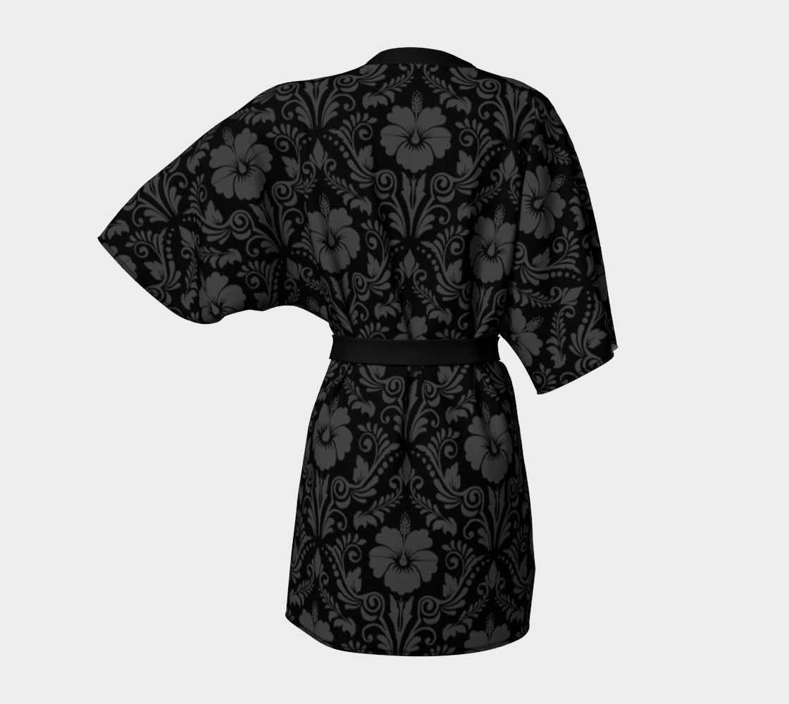 Gothic Flowers Kimono Robe