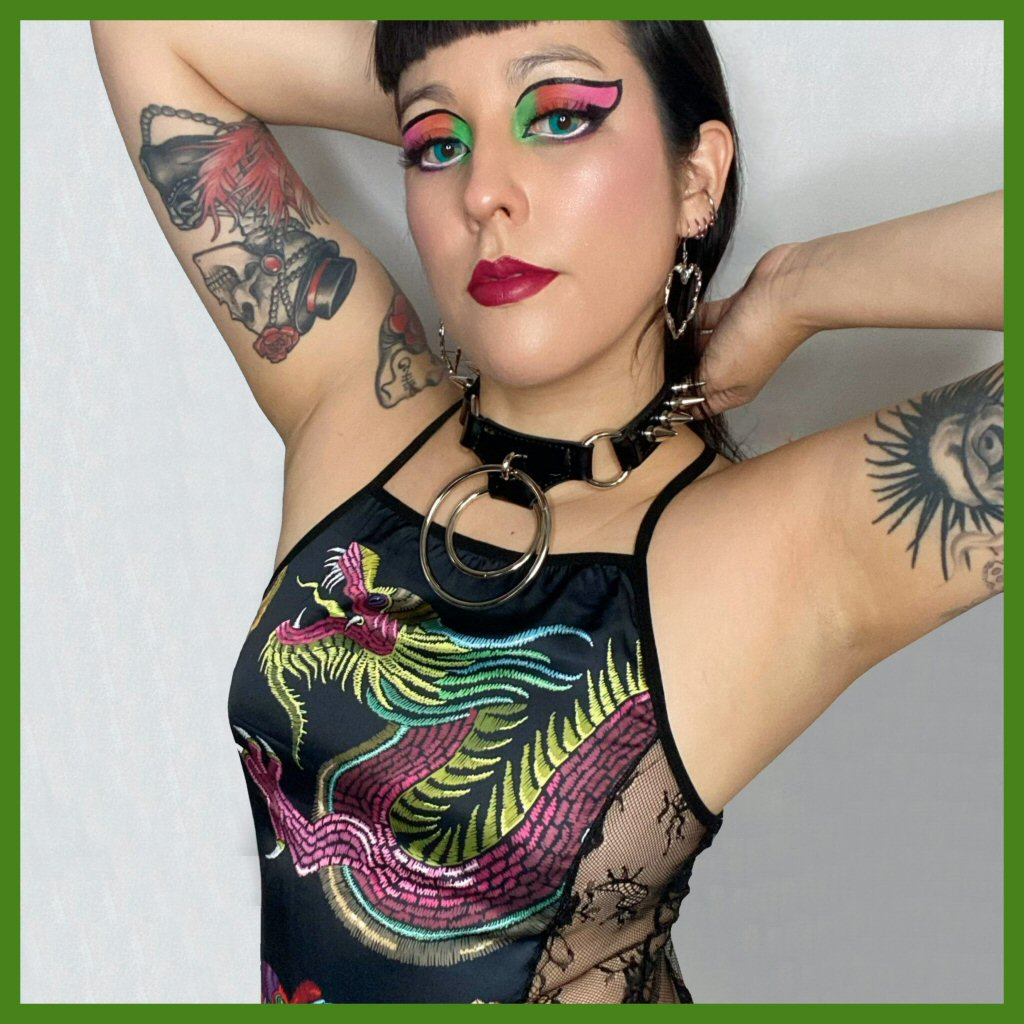 Dragons & Flowers Cami Cross Back Dress