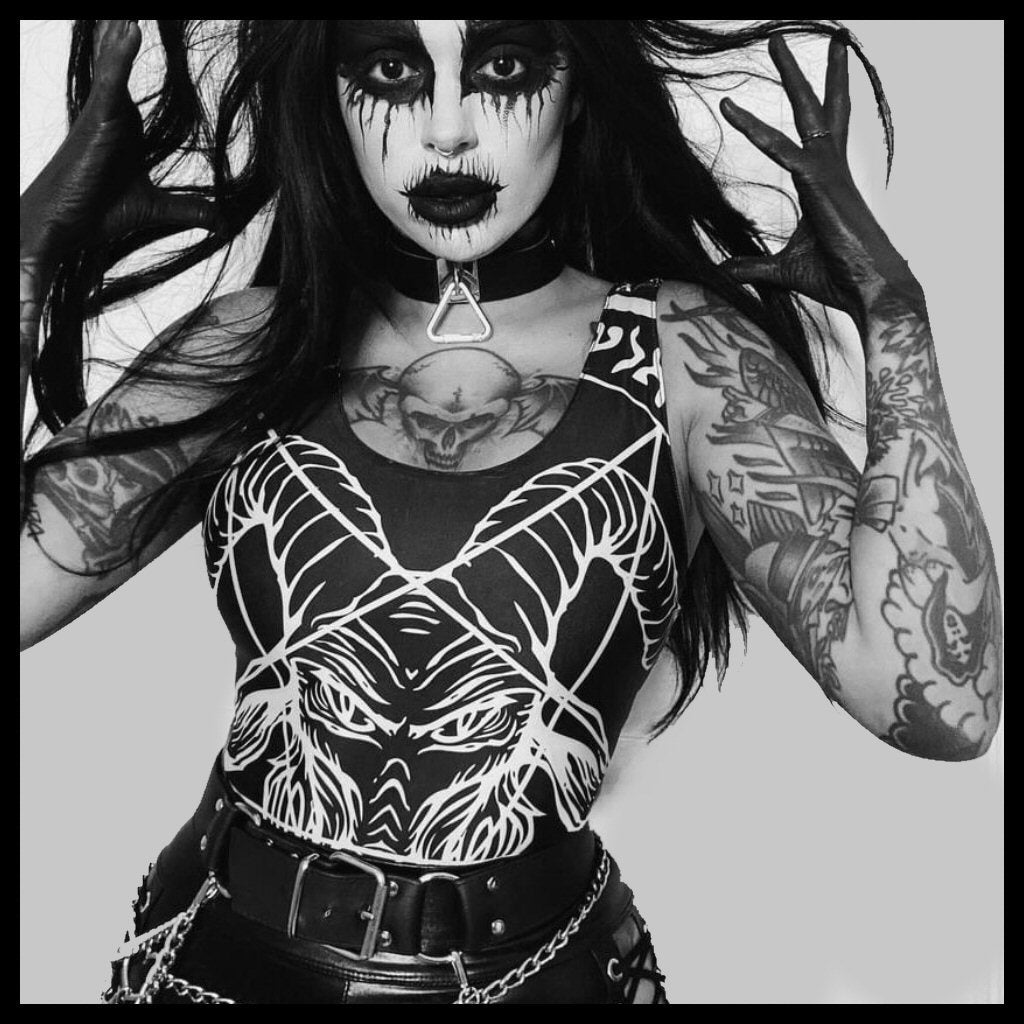 Baphomet One-piece Reversable Swimsuit