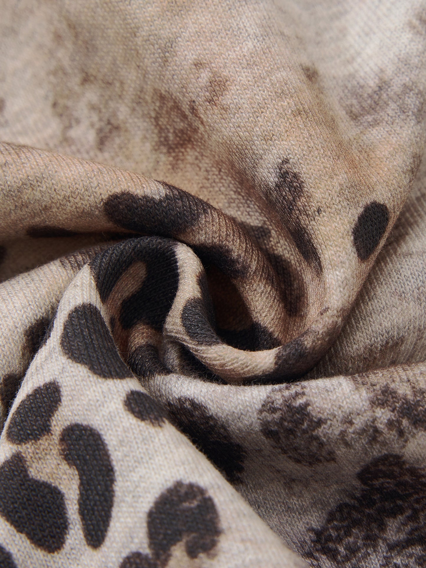 KovenKhaos Unisex Vintage Wash Leopard Full Zip Hoodie