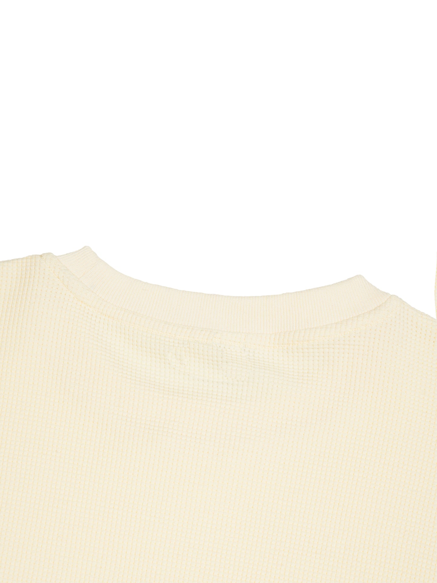 Never Unisex Waffle Raw Edge T-Shirt