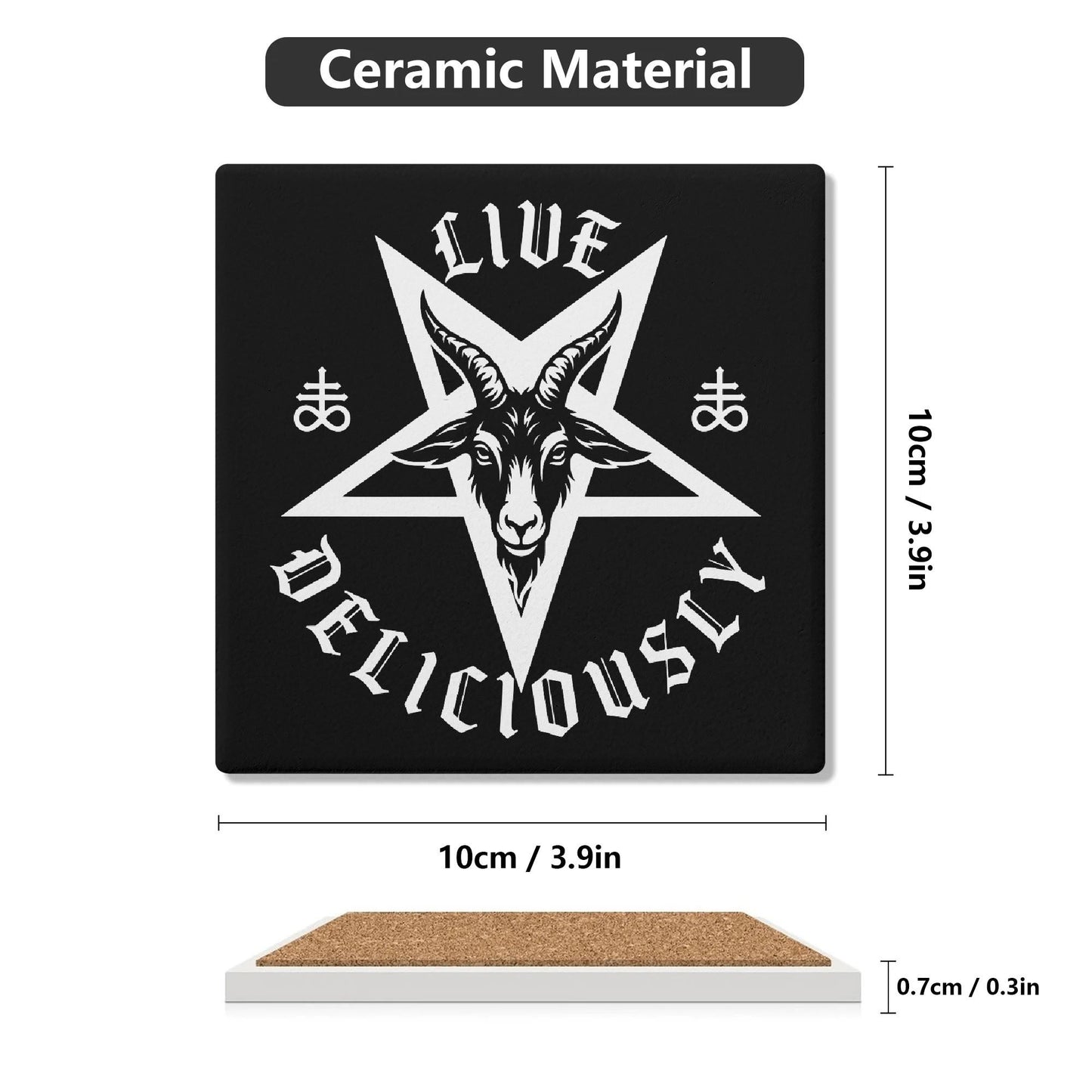 Black Phillip Ceramic Coasters Set