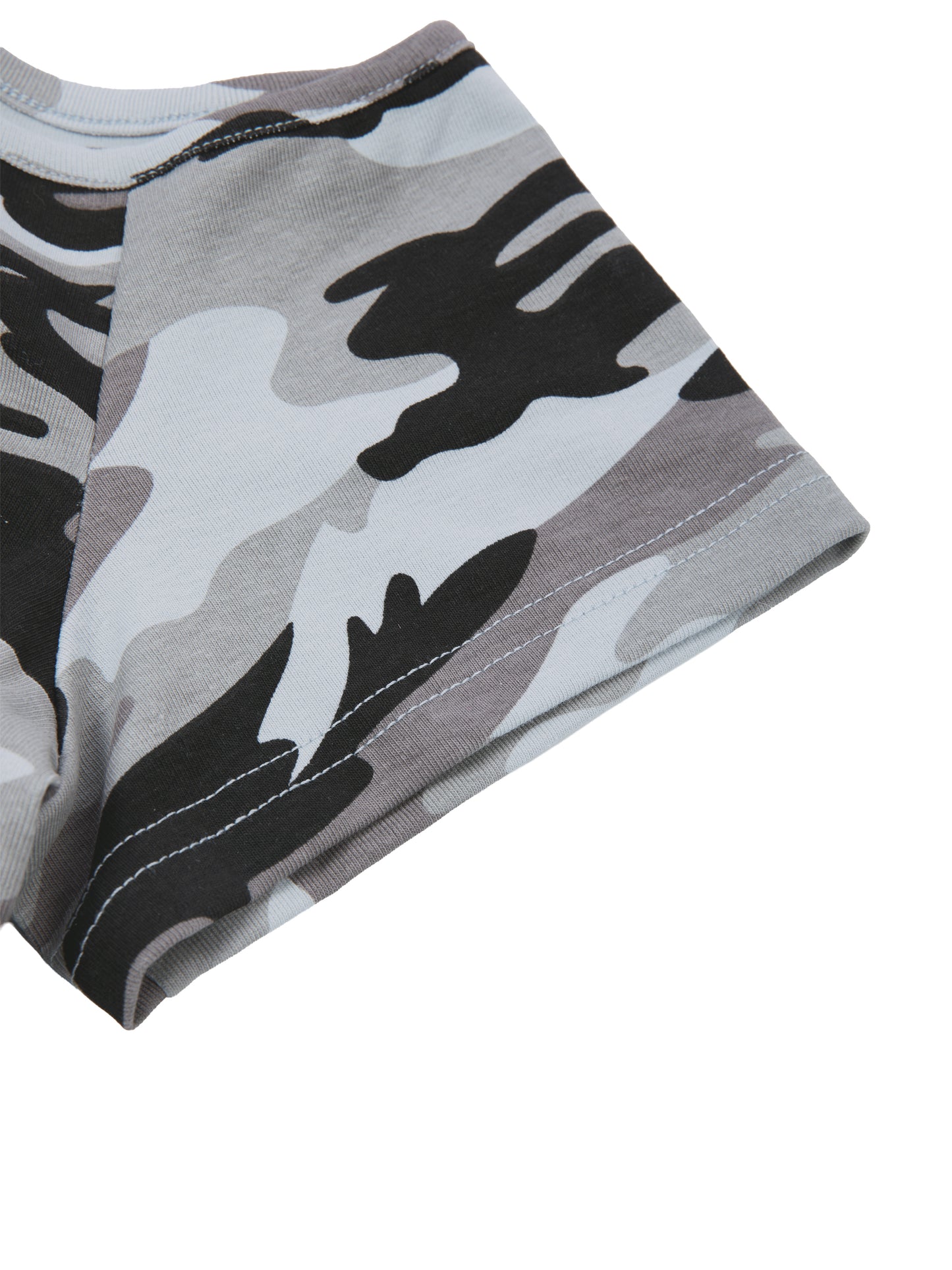 Blacklist Camo Off-Shoulder Crop T-Shirt
