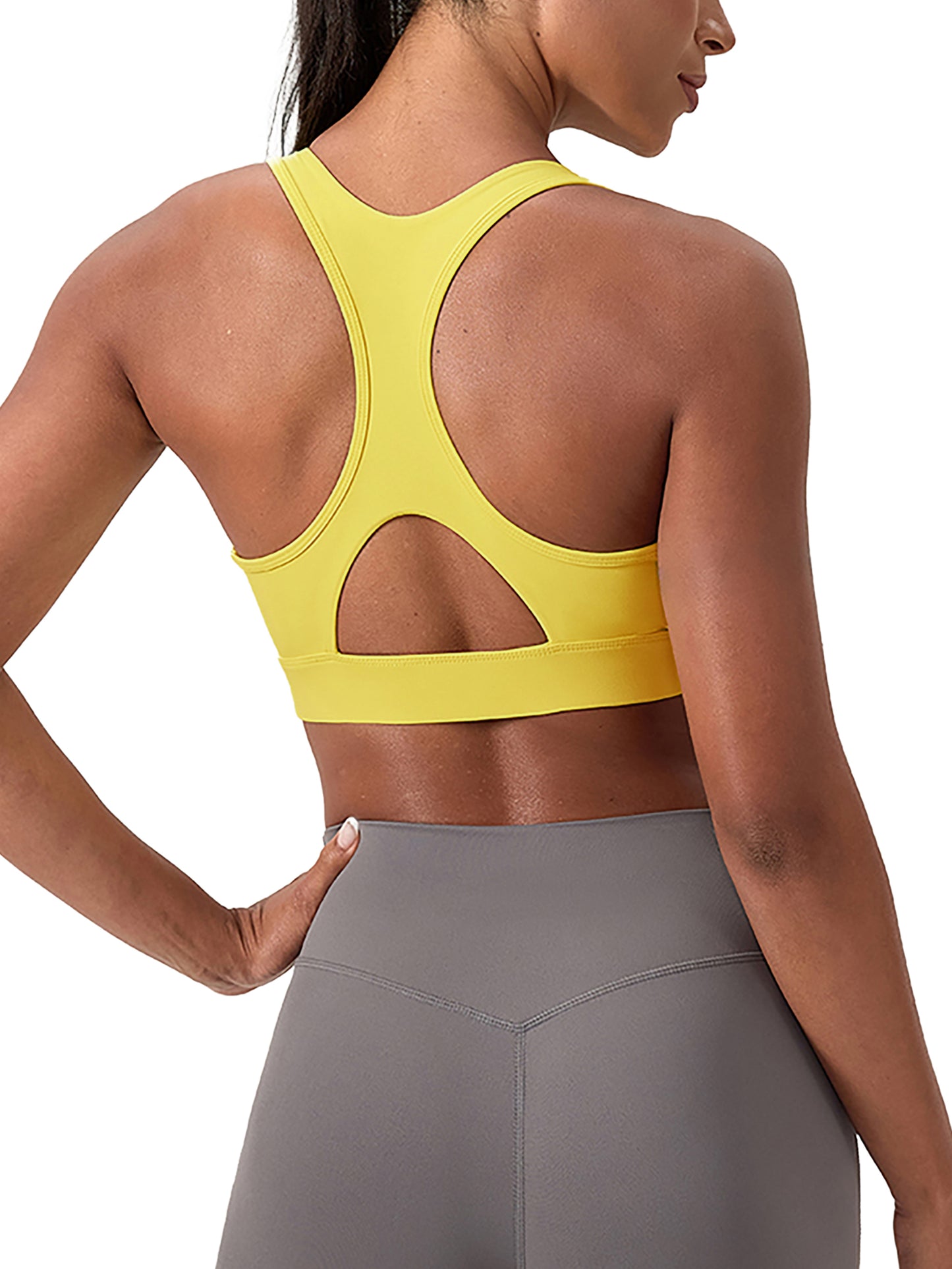 Get A Grip Crossover V-Neck Sports Bra