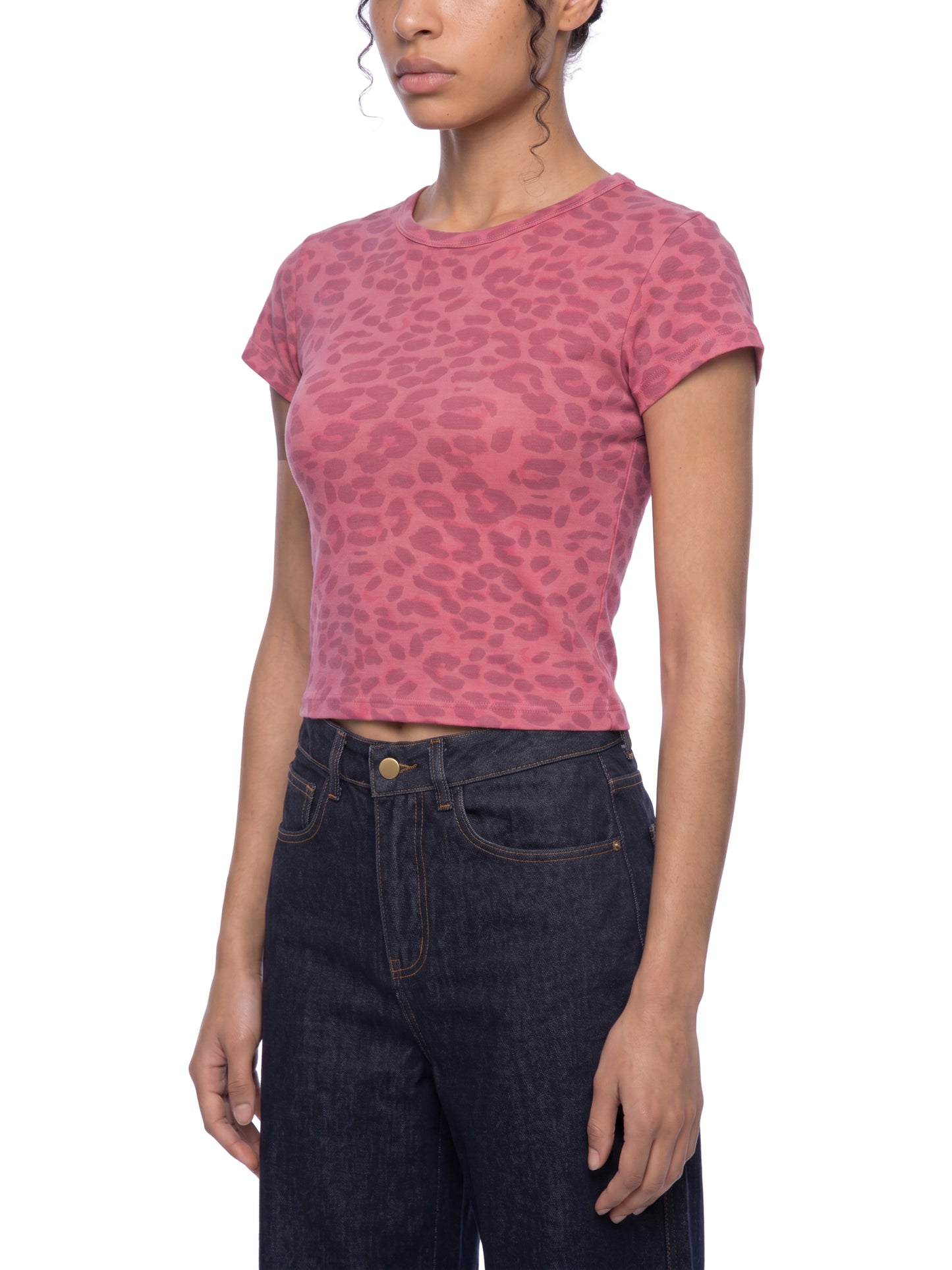 KovenKhaos Leopard Print Crop T-Shirt
