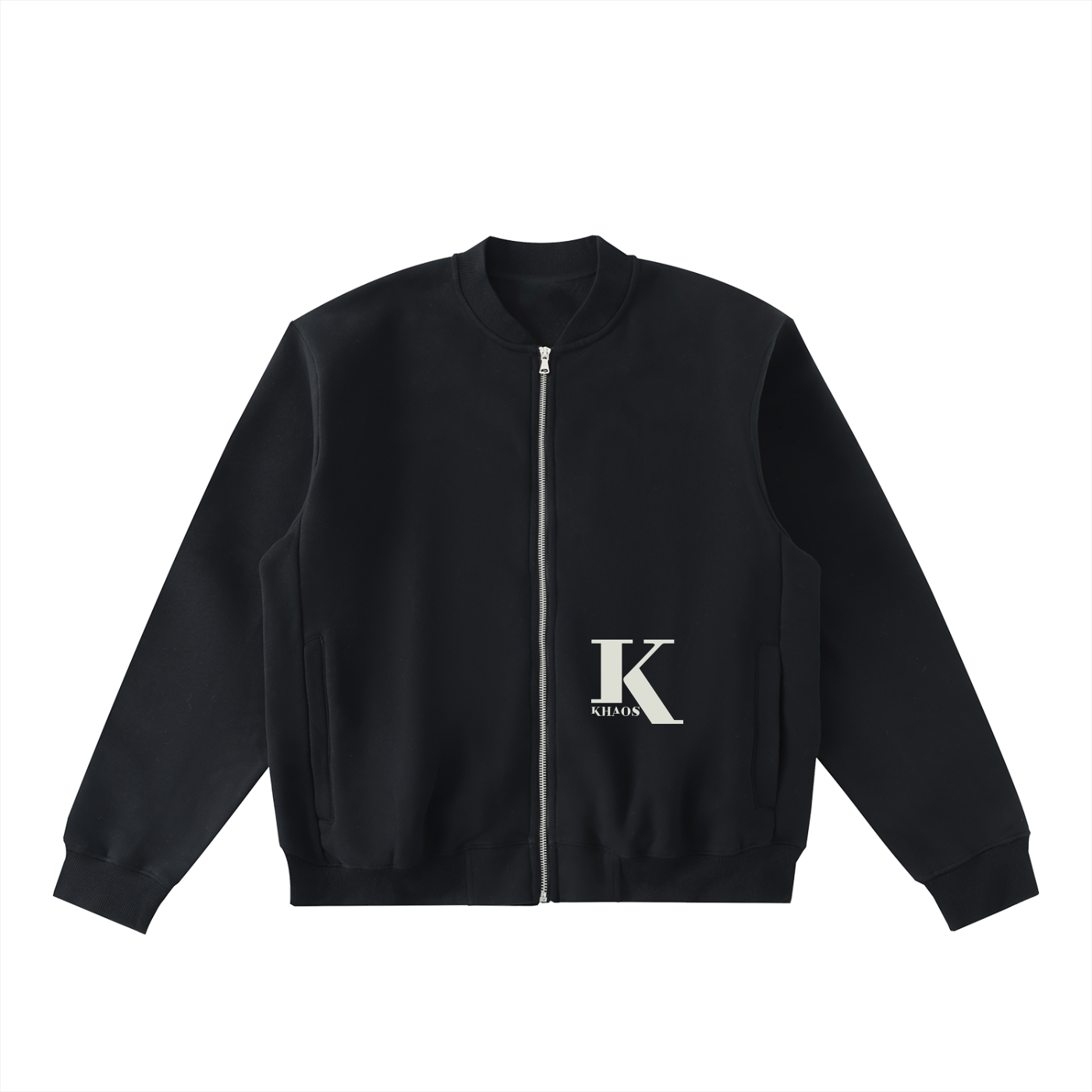 Leviathan Cross - Essential Zip-Up Fleeced Varsity Jacket