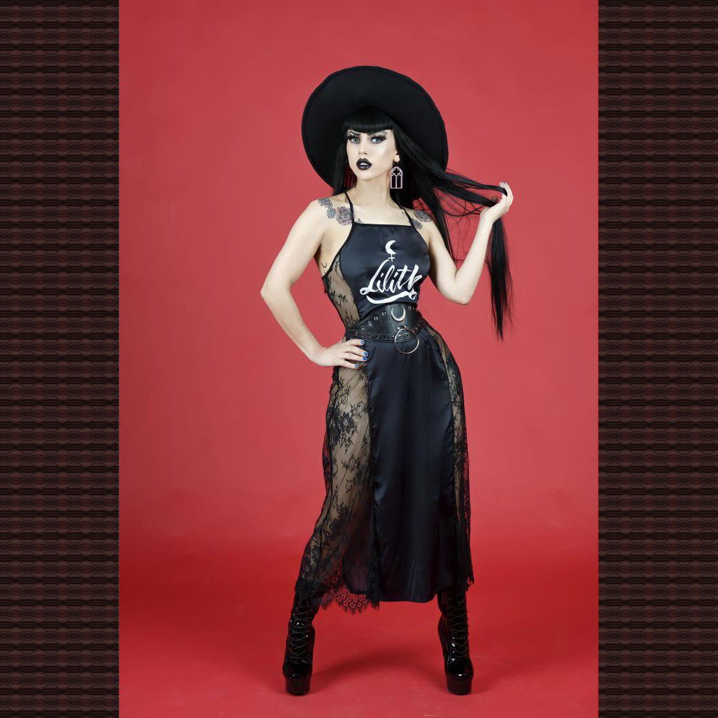 Lilith Lace Cami Cross Back Dress