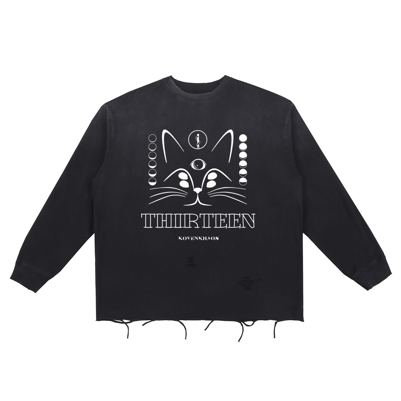 Snarf - Snow Wash Raw Edge Cotton T-Shirt