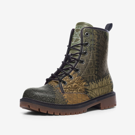 Crocodile Dundee Combat Leather Vegan Boots MT